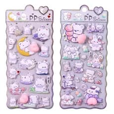 Adesivos 3D Fofos , Com Tema De Bunda , Lindos De Bolha Para Alívio De Estresse De Desenho Animado Esponja 3D xurit3br