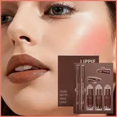 Conjunto De Delineador Labial E Brilho , Batom Líquido De Longa Duração Para Mulheres , Meninas , Compras , Viagens , Ne