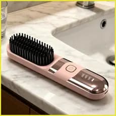 Alisador De Cabelo Sem Fio Viagem Anti-Queimadura Alisamento Portátil Curling Ferro Para Mulheres Meninas Senhoras yushu