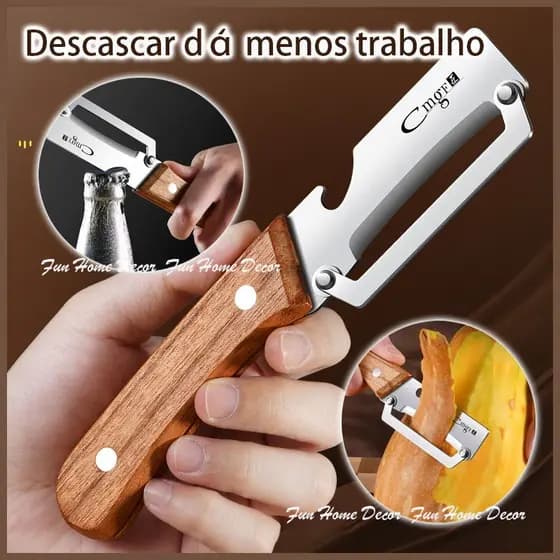 Descascador De Legumes Antiderrapante Ergonômico À Prova De Ferrugem Ferramentas De Cozinha Multifuncional Abobrinha Pep