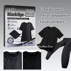 Tintura De Tecido Preto Para Roupas , 15 Peças , Restaurador De Cores De Preta , Folhas De Lavanderia Lavar