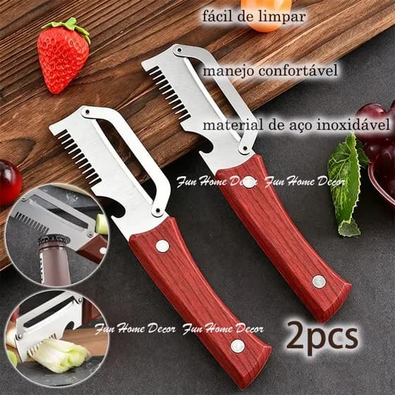 Descascador De Vegetais , Abridor De Garrafas Com Alça De Madeira , Fatiador De Tomate Doméstico Para Cozinhar Em Casa ,