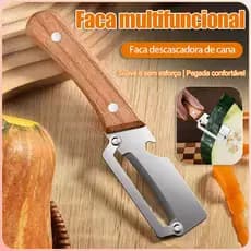 Descascador De Alimentos Multifuncional Com Cabo De Madeira , Frutas Vegetais E Fatiador De Tomate Abridor De Garrafas a