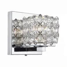 Arandela de Parede Interna Cristal 12x12cm Halopin 1xG9 D&D Iluminação Inox Cromado