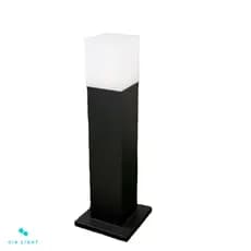 Poste Externo Aluminio com Acrilico Fosco 42x10.3x10.3cm 1xE27- D&D Iluminação Preto