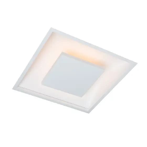 Luminária Embutir Rebatedor Eclipse Alumínio 60x60cm Halopin 8xG9 D&D Iluminação Branco