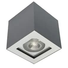 Plafon de Sobrepor Quadrado Direcionável 1xPAR30 16x16x15cm D&D Iluminação Branco/Preto