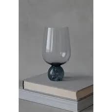 Taça de Vidro Moderna com Base Esférica Cinza – Copo Decorativo Elegante 540ml