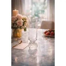 Taça de Champagne Eclipse Transparente 380ml | Taça de Vidro Elegante para Espumante, Festas e Decoração