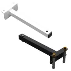 SUPORTE REFLETOR FACHADA BANNER ILUMINAÇÃO LED REFLETOR BRAÇO 20 cm BASE L
