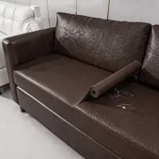 50cmx120cm Marrom Escuro Adesivo Auto-Adesivo de Tecido de Couro Sofá de Reparo de Sofá de Couro