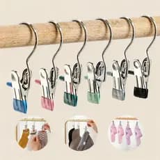 Gancho 20pcs Para Economia de Espaço Calças de Chapéu de Cabide Clipes de  Viagem de Gancho