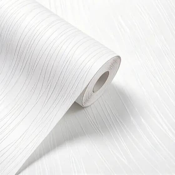 Papel de Parede Autoadesivo 3D Linha Branco 5 METROS x 45CM Fácil Instalação Resistente À Umidade Decoração Sala Quarto