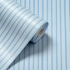 Papel Adesivo Ripado Azul Claro 5 Metros x 45cm para Quarto infantil Azul Claro