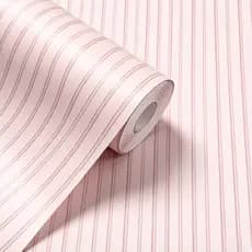 Papel Adesivo Ripado Rosa Claro 5 Metros x 45cm para Quarto infantil Rosa Claro