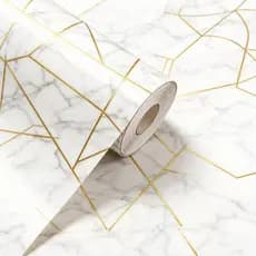 Papel de Parede zara linha gold 5 METROS x 45CM Adesivo Autocolante para Sala, Quarto