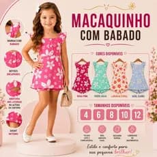 Macaquinho Infantil com Babado – Delicado, Moderno e Cheio de Charme