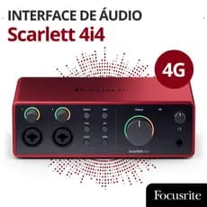 Interface de Audio Scarlett 4i4 4 Geração Interface de Audio Profissional Interface de Audio Usb