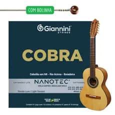 Encordoamento Giannini de Viola Jogo de Cordas Giannini Corda de Viola Cobra GESVNL PN