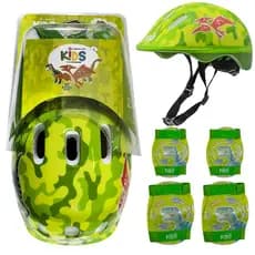 Kit Capacete Cotoveleira Joelheira Absolute Bike Patins Skate