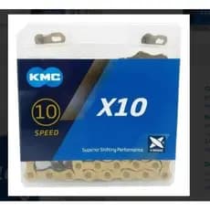 Corrente De Bicicleta Kmc X10 10v Dourada