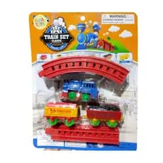 Mini Trem Locomotiva A Corda Brinquedo Trilho 96cm