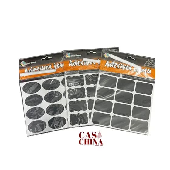 Adesivo de Autocolante com 24pcs+Caneta para Organização de Cozinha / Casa / Etiqueta Apagável