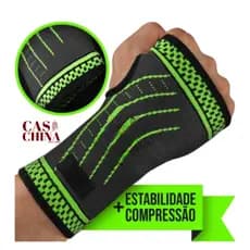 Par de Munhequeira para Tendinite Pulso Aberto Ortopédica Suporte Saúde