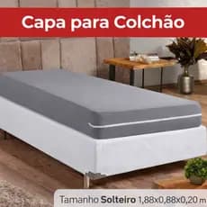 Capa de Colchão Solteiro Poliéster com Zíper