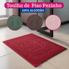 Toalha de Piso Pezinho Tapete Banheiro 45x68 Rápida Absorção 100% Algodão