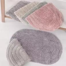 Tapete Para Banheiro Oval Macio Várias Cores Bene Casa