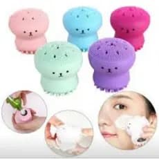 Esponja de Limpeza Facial Polvinho em Silicone — Massageadora Facial Fofa | Várias Cores