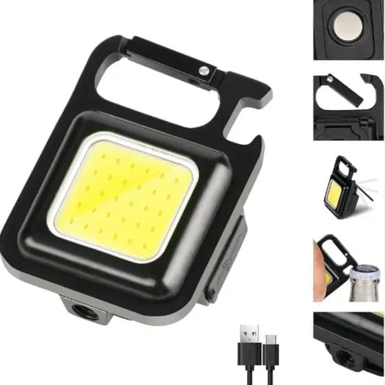 Mini Lanterna Com Led 4 Modos de Luz , abridor de garrafas, Chaveiro portatil