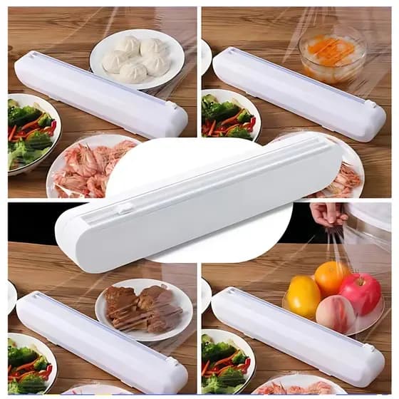 Cortador De Plástico Dispensador Filme Suporte Ajustável Dispenser Selador e Embalagem de Alimentos
