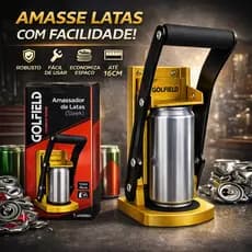 Prensador Amassador de Latas Aço Com Abridor de Garrafa Para Parede Até 475ml