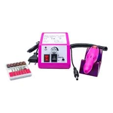 Lixadeira Motor Elétrica De Unha Gel Profissional Mercedes Cor Rosa branco