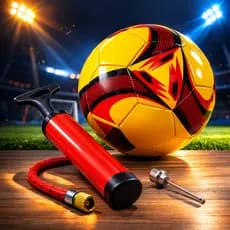 KIT Bola de Futebol Campo Tamanho Grande Costurada Bola Tamanho 5 + Bomba de Bola
