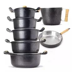 Kit cozinha completa jogo panelas 14/22 + frigideira 20cm+ canecao 12cm