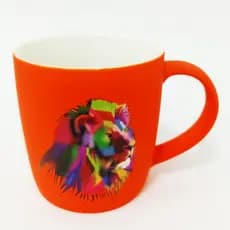 Caneca De Porcelana 300ml Colorida Decorada Café Chá Água Cozinha Xicara Cerâmica