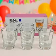 Copo Vidro Shot 50ml Pequeno com 6 Unidades Drinks