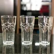 Jogo De Copos De Vidro Natal Com 3 peças 300ml - Transparente Arrow