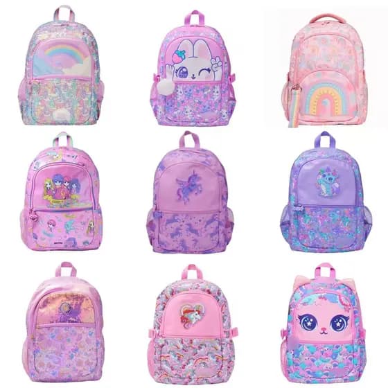 Mochila escolar australiana de tamanho grande, mochila escolar para estudantes do ensino fundamental, mochila de desenho