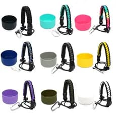 350/600/700/800/1000/1200ml Garrafa de água Acessórios Base Para Copos De Silicone Palha Duráveis Cabos Antiderrapantes