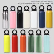 PuraCool Garrafa De Água Com Suporte Para Celular 720ML 1000ML Térmico Magnético  Nome Personalizada
