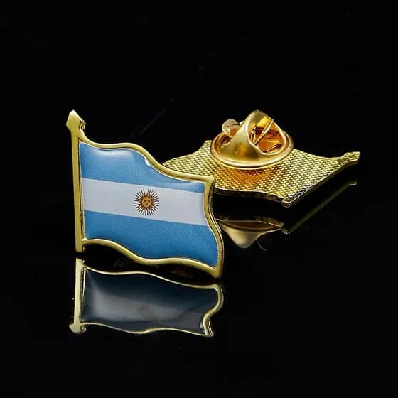 Argentina Bandeira Pino Nacional De metal Broche De Lapela Com Crachá De Ondulação E Acessórios Para Bolsas De Viagem