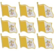 Alfinetes De Lapela Bandeira Do Vaticano A Granel-Metal Broche Da Cidade Lembranças De Crachá Para Homens Bolsas De
