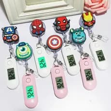 Marvel Herói Homem Aranha Médico Elástico Enfermeira Relógio Estudante Estágio Exame De Bolso Eletrônico Masculino E Fem