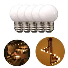 Mini Lâmpada LED 3W Branco Quente 127V Econômica Uso Interno Kit 5