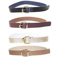 Cinto Feminino 100% Couro Legitimo Dupla Face Fivela Metal