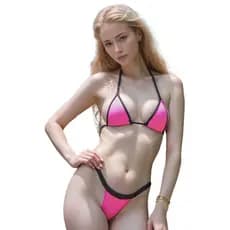 Conjunto Biquíni Fio Dental Fita Marquinha Sensual com Regulagem